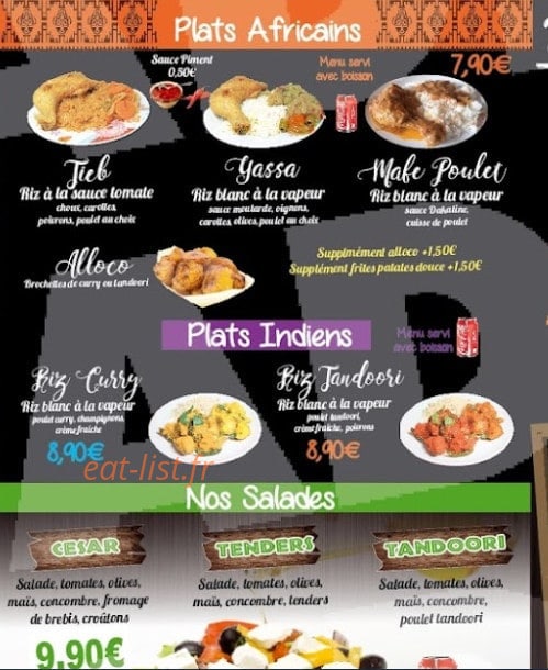 Kama Chicken — carte page 2