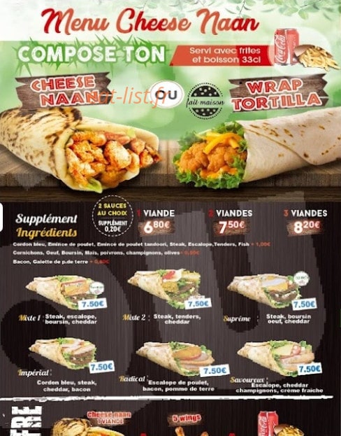 Kama Chicken — carte page 1