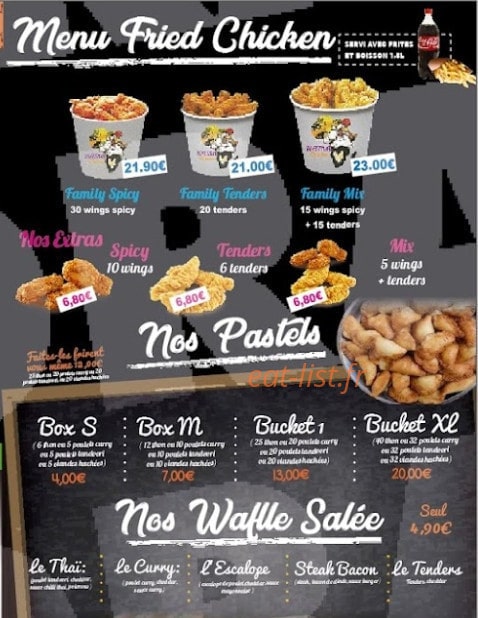 Kama Chicken — carte page 3