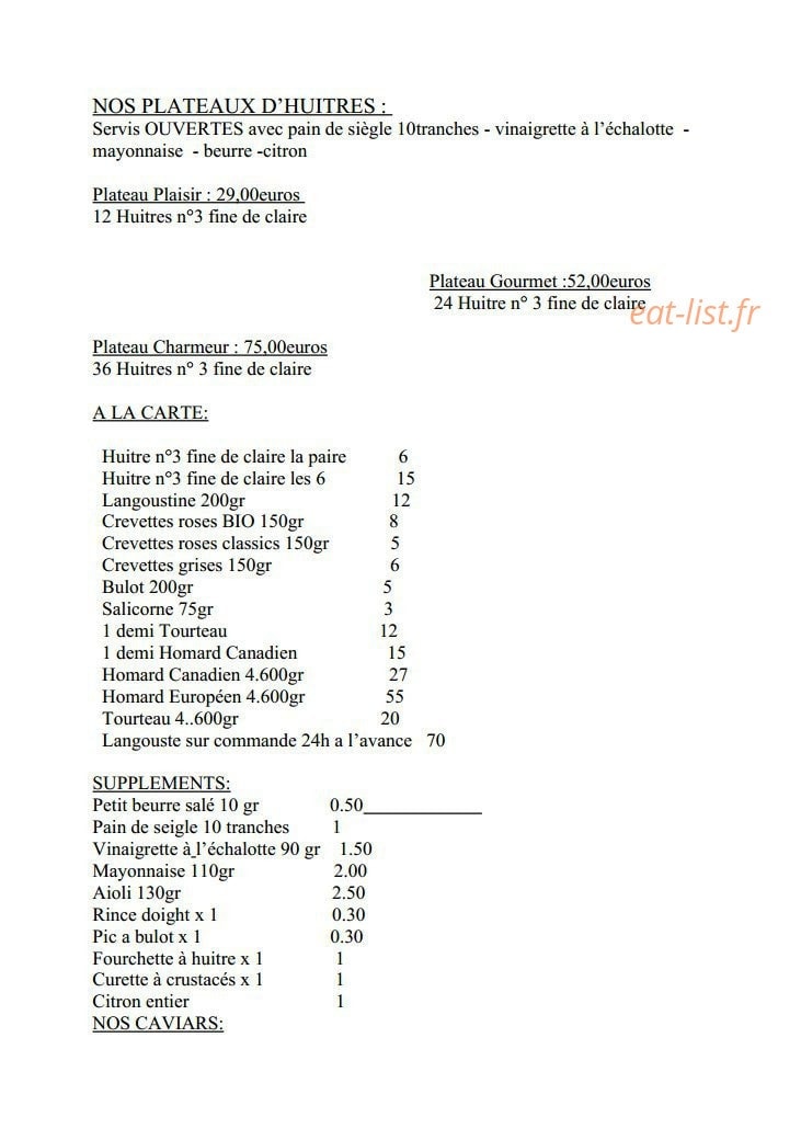 La Marée Parisienne — carte page 2