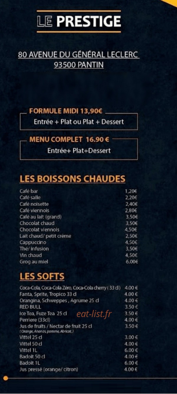 Le Prestige — carte page 2