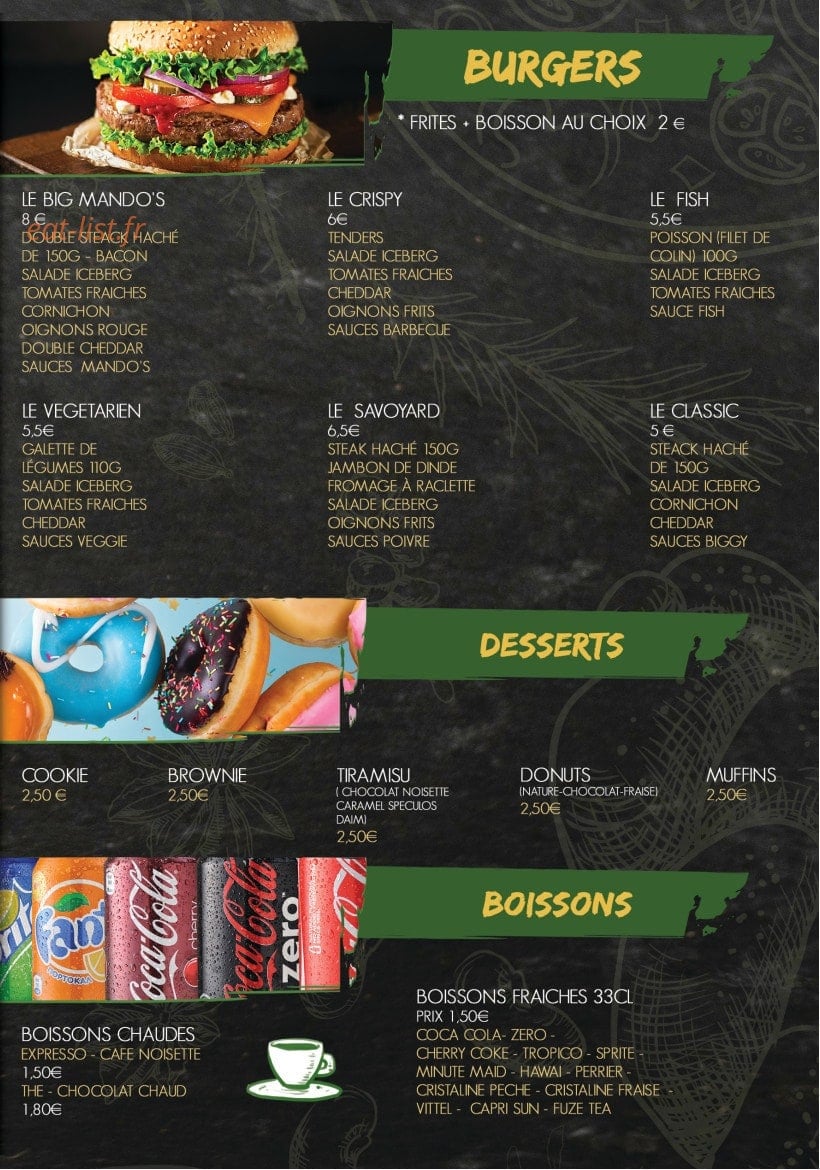 Mando’s — carte page 3