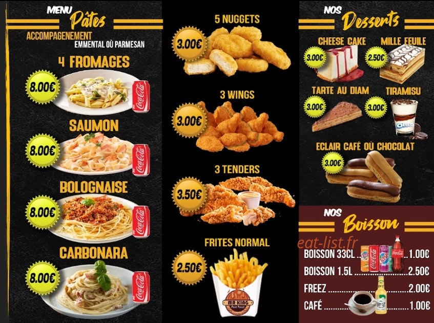 Mr King — carte page 3