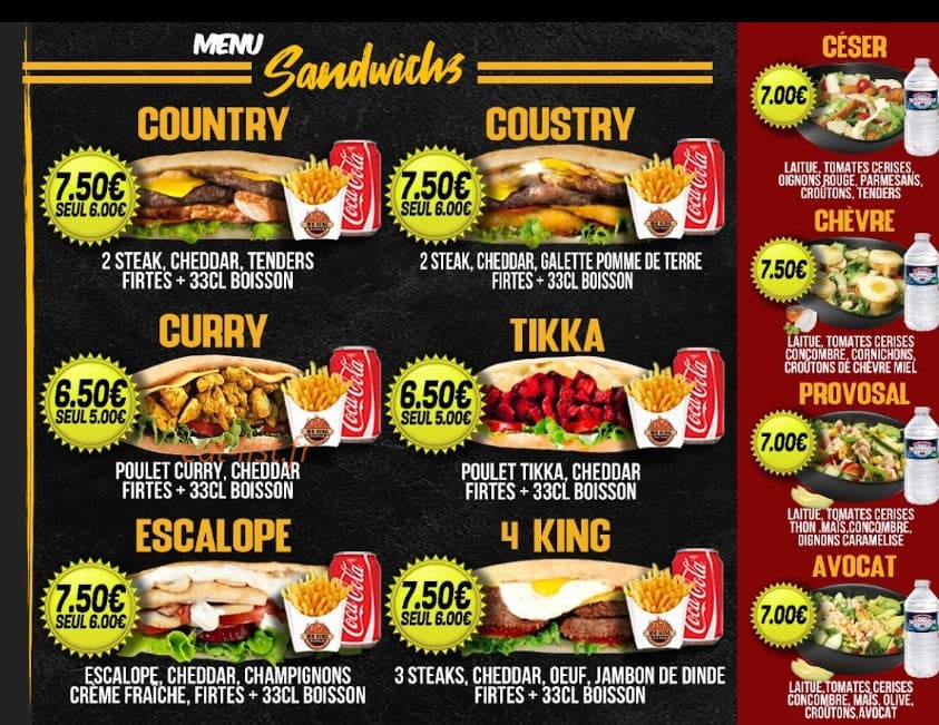 Mr King — carte page 1