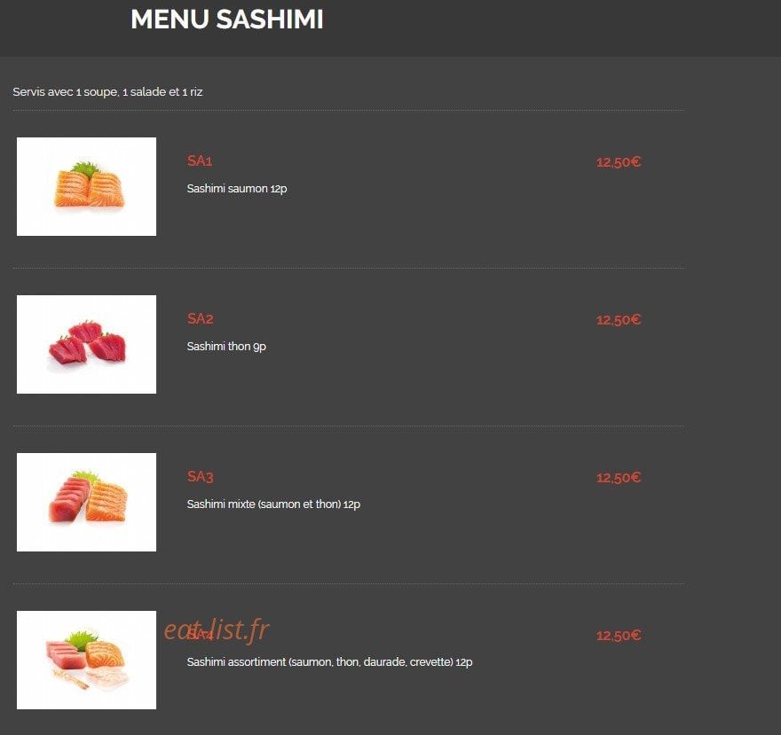 Oishi sushi — carte page 22