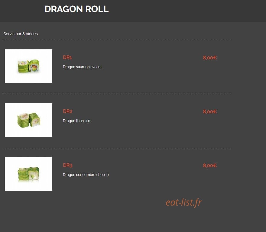 Oishi sushi — carte page 10