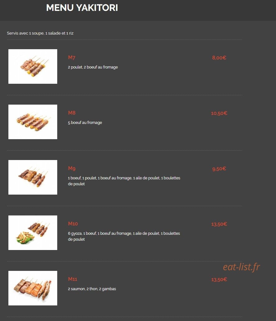 Oishi sushi — carte page 18