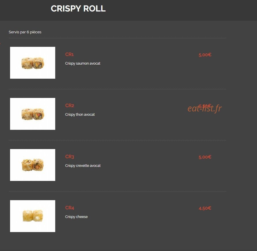 Oishi sushi — carte page 12