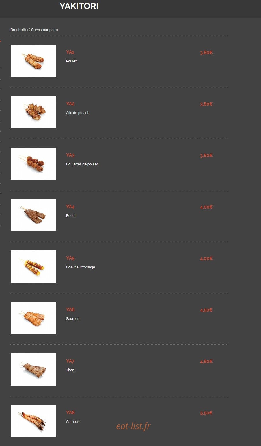 Oishi sushi — carte page 14