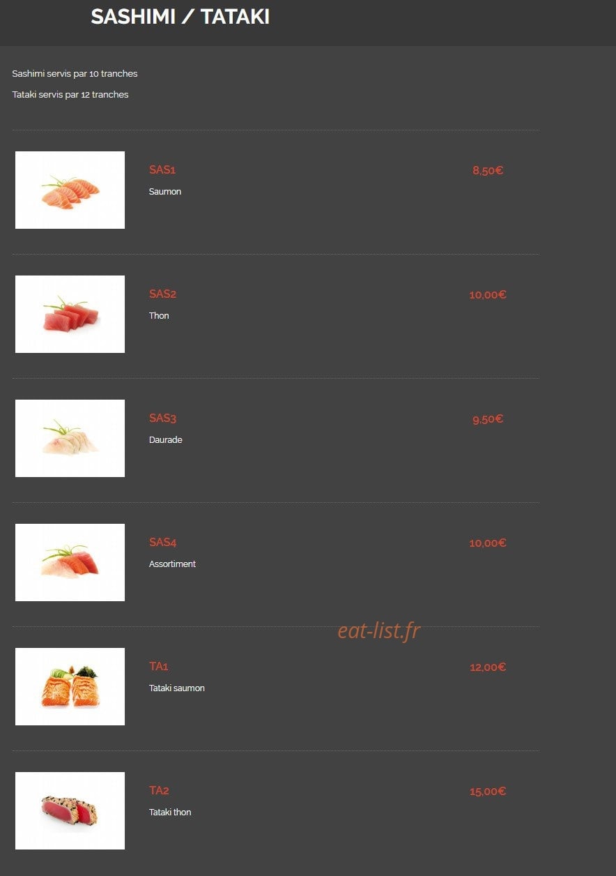 Oishi sushi — carte page 5
