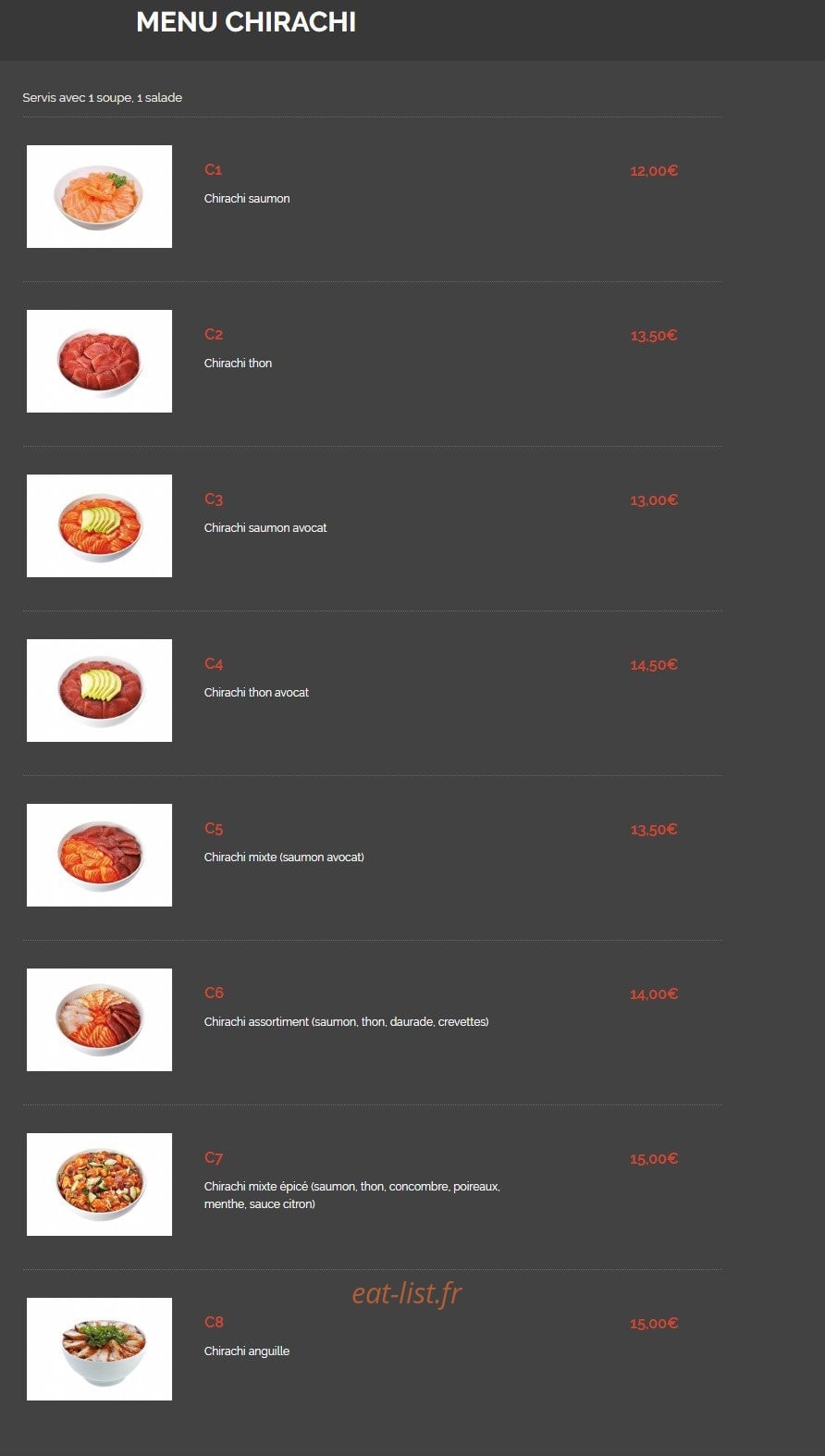 Oishi sushi — carte page 24