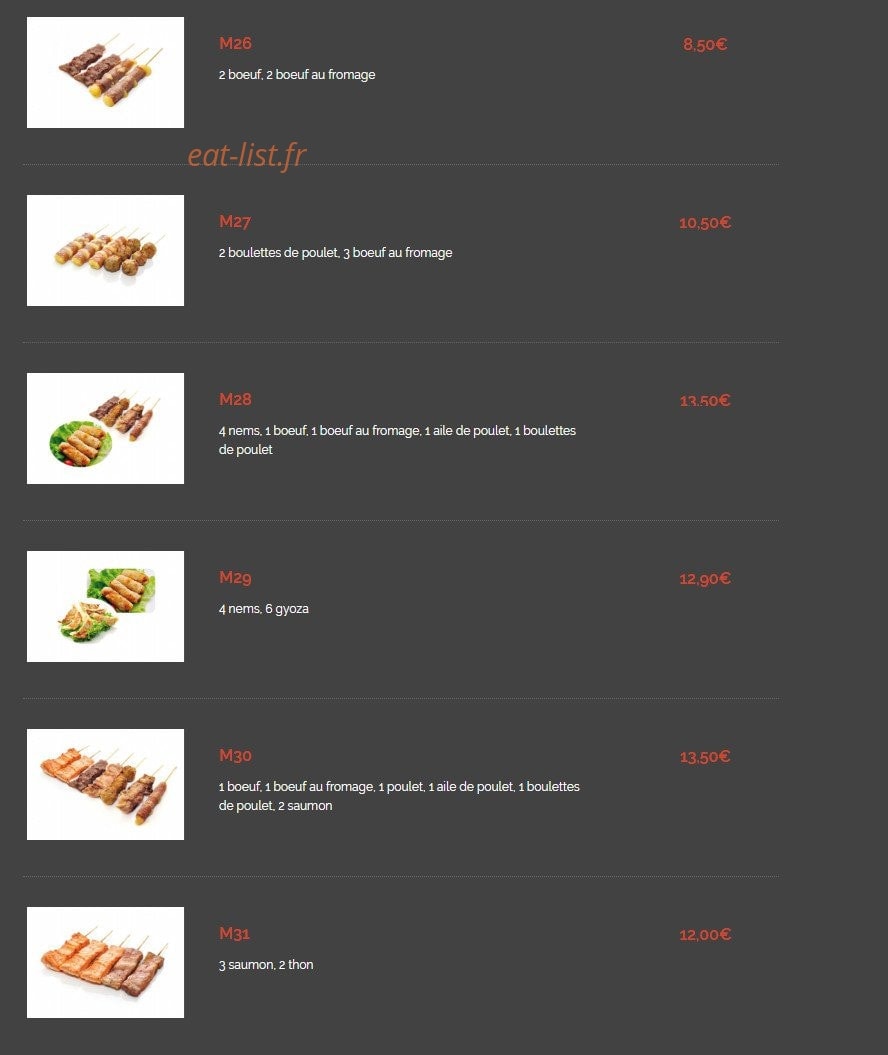 Oishi sushi — carte page 19