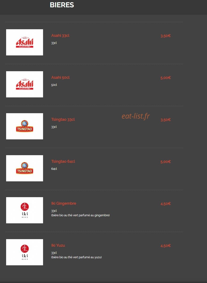 Oishi sushi — carte page 28