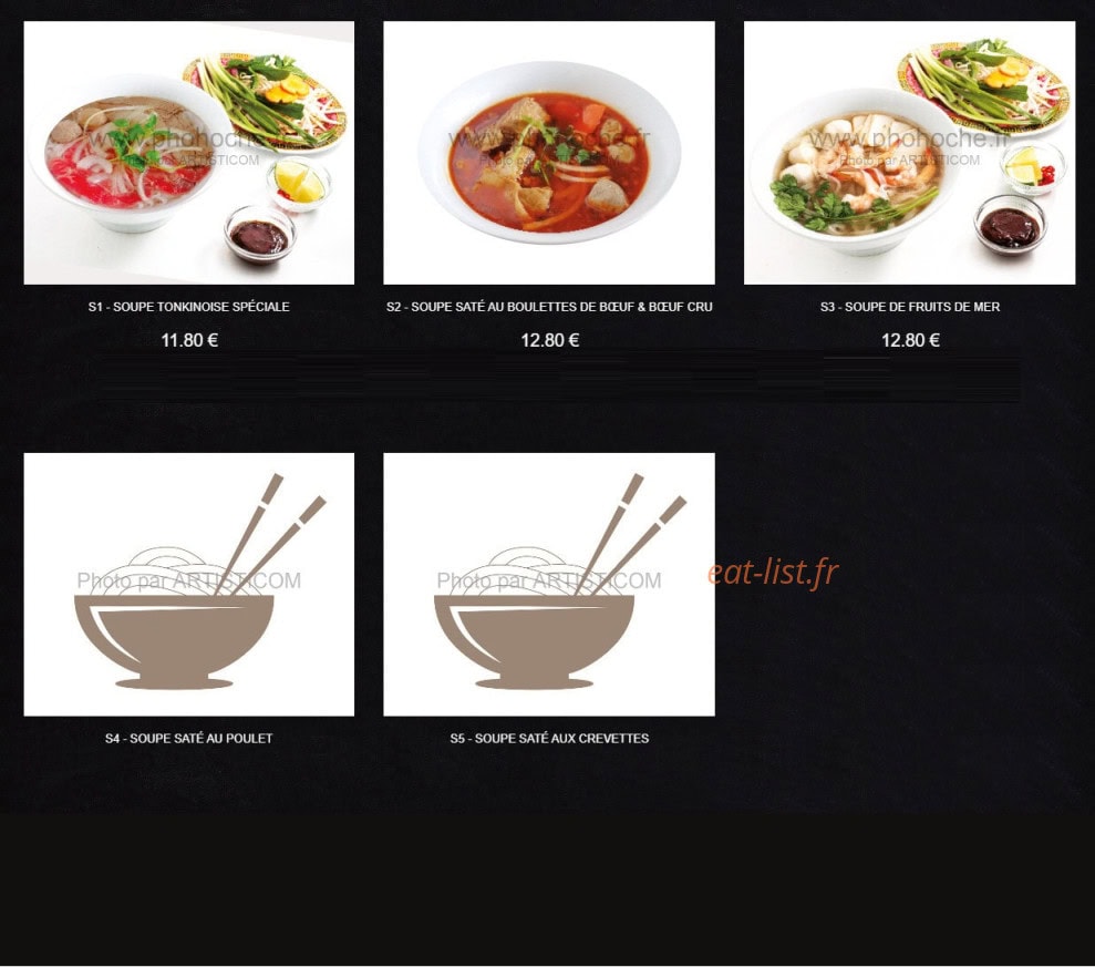 Pho Hoche — carte page 3
