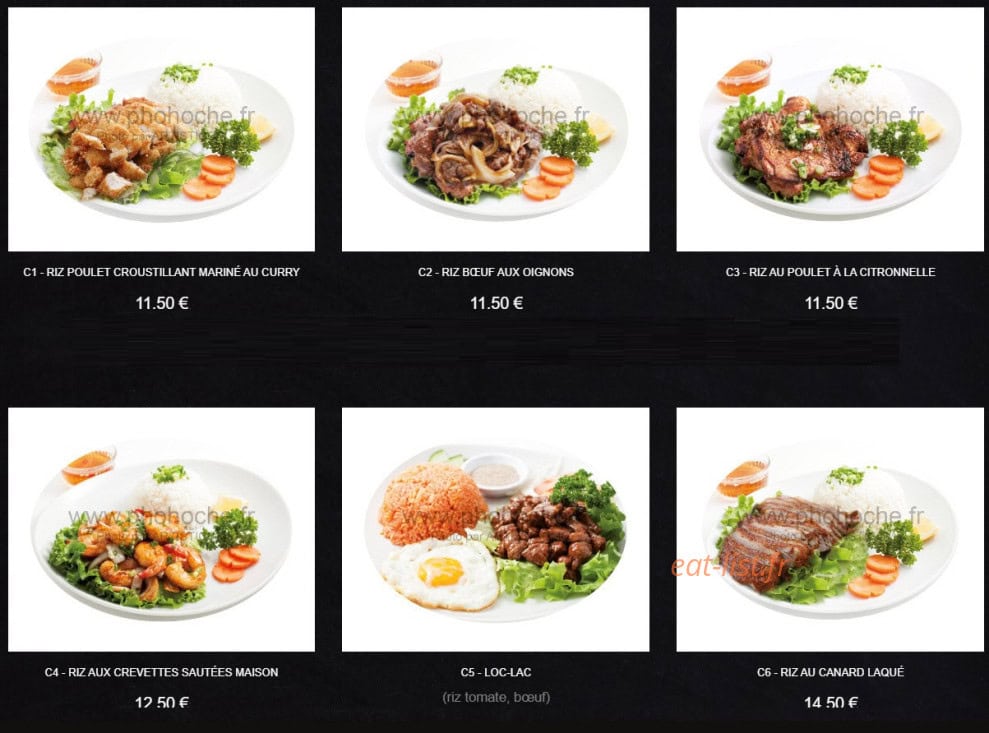 Pho Hoche — carte page 8