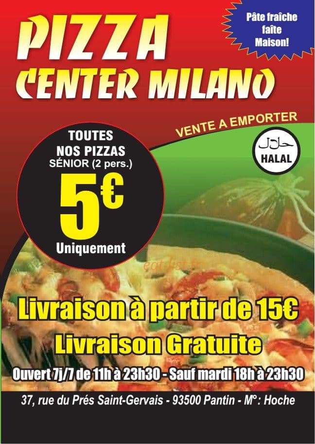 Pizza center milano — carte page 1