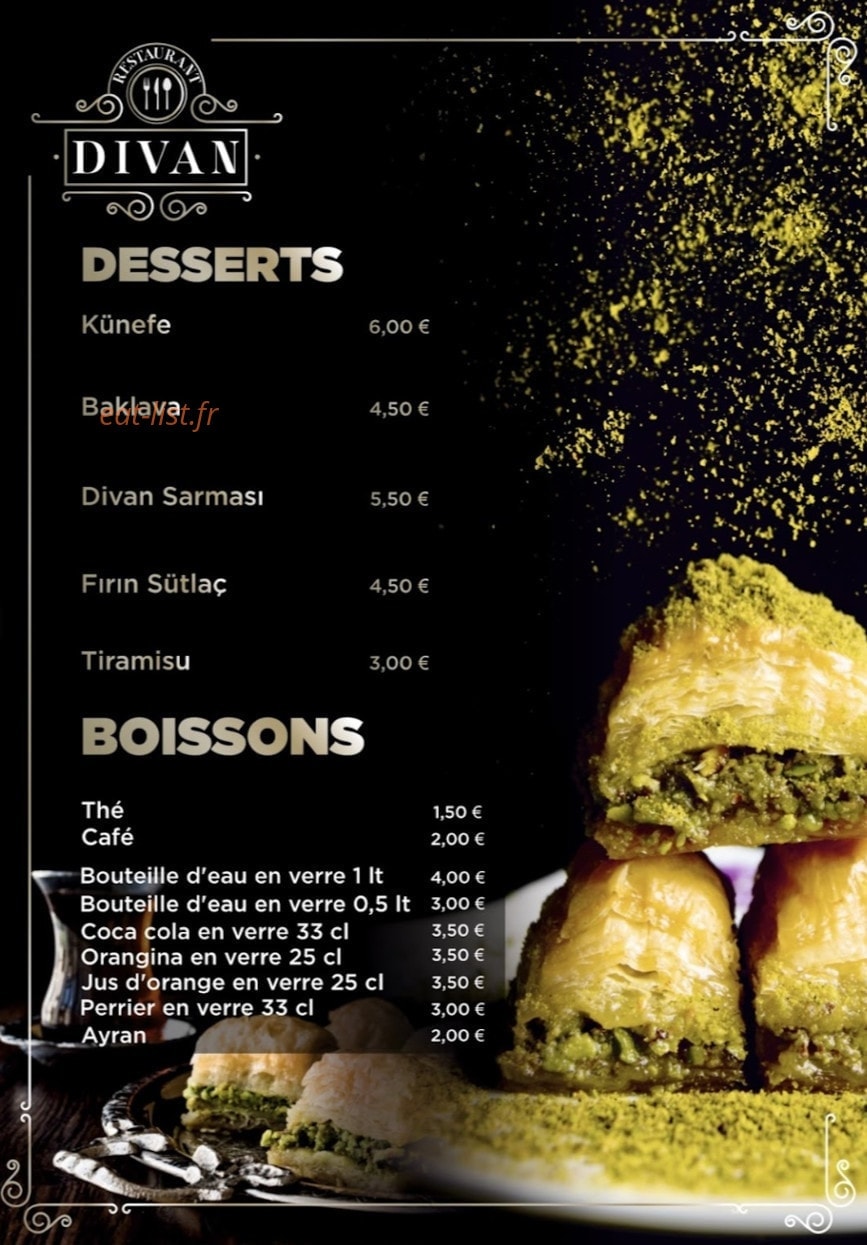 Restaurant Divan — carte page 5