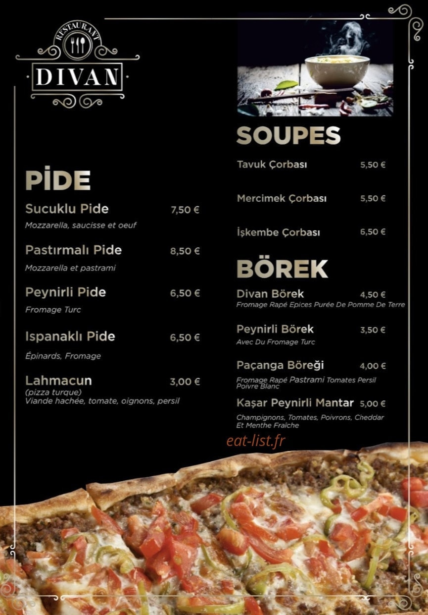 Restaurant Divan — carte page 4