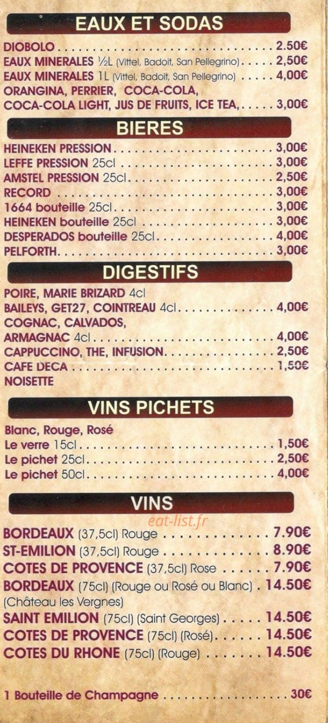 Café du Centre — carte page 5