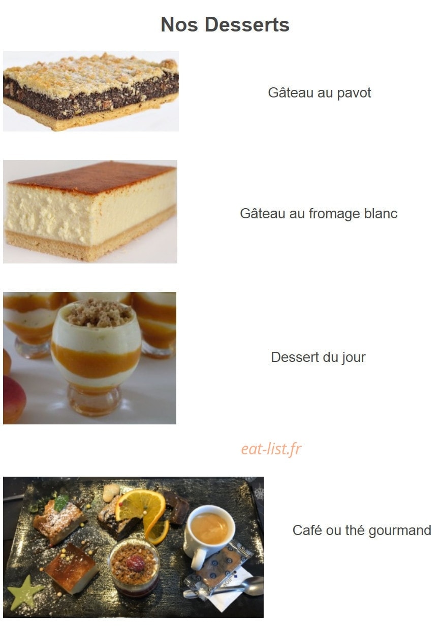Chez Renata — carte page 3