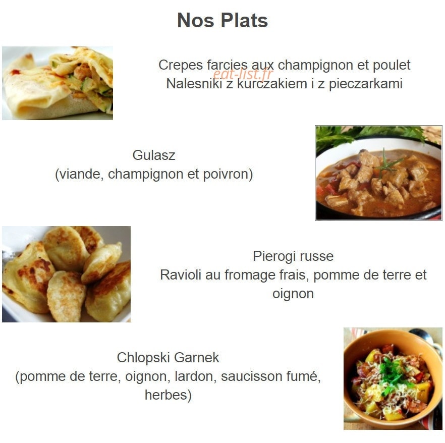 Chez Renata — carte page 2