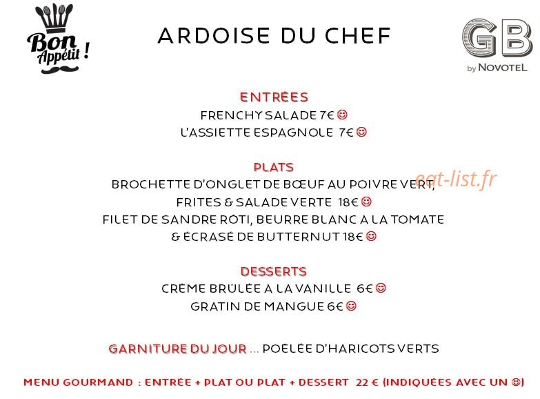 Gourmet bar — carte page 2