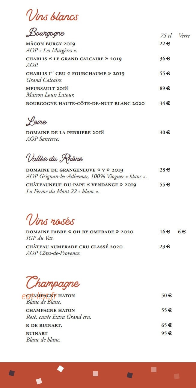La Terrasse — carte page 8