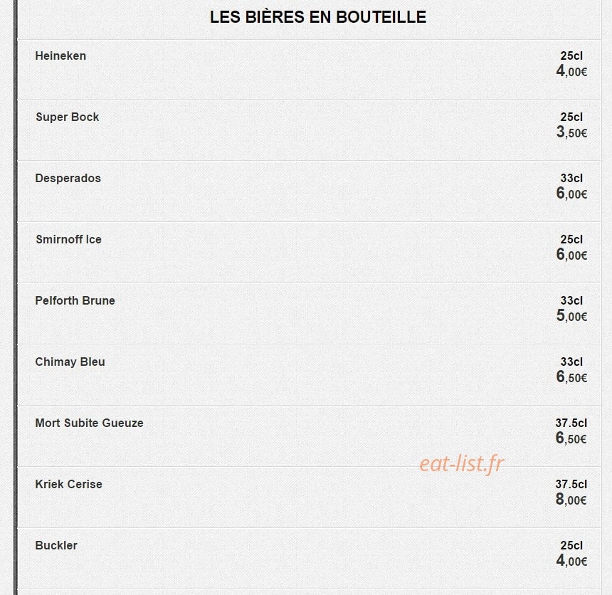 Le new resto — carte page 13