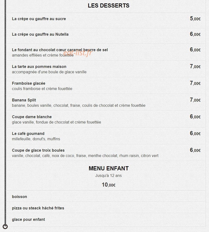 Le new resto — carte page 8