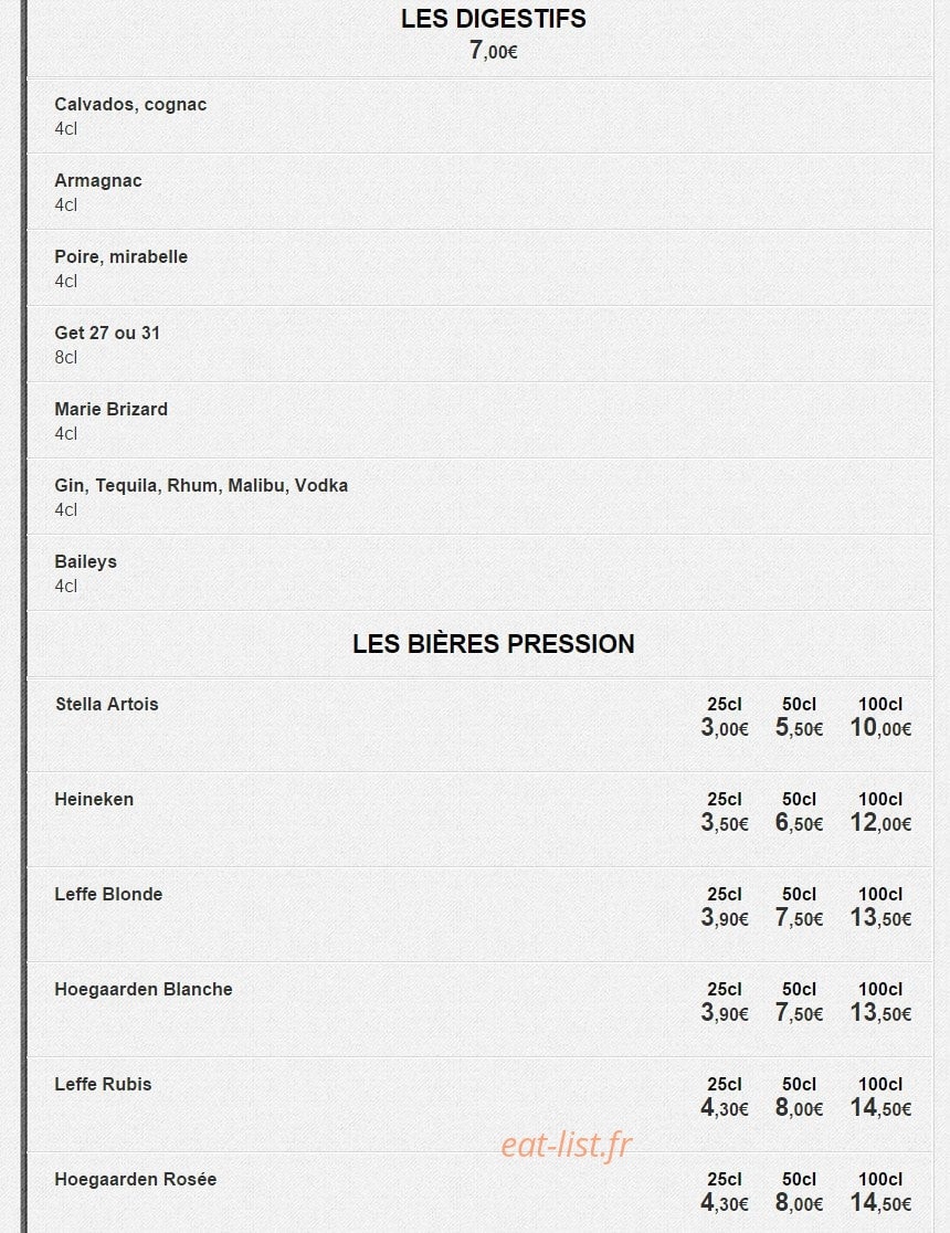 Le new resto — carte page 12