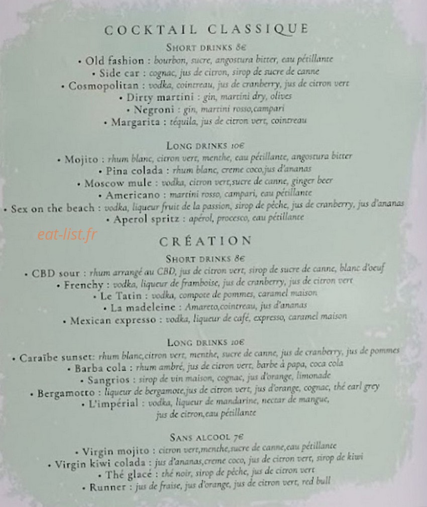 Le Vertuo — carte page 5