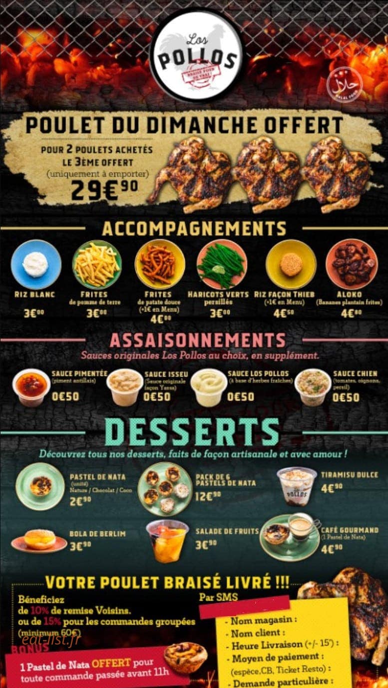 Los Pollos — carte page 3