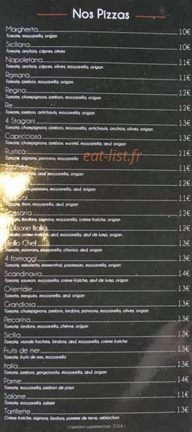 Pizza Sicilia — carte page 2