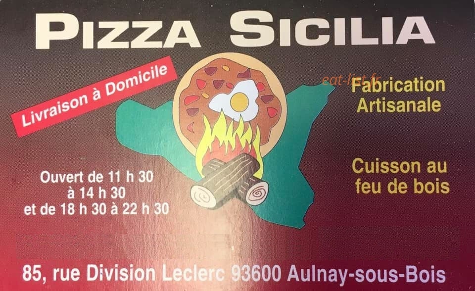 Pizza Sicilia — carte page 1