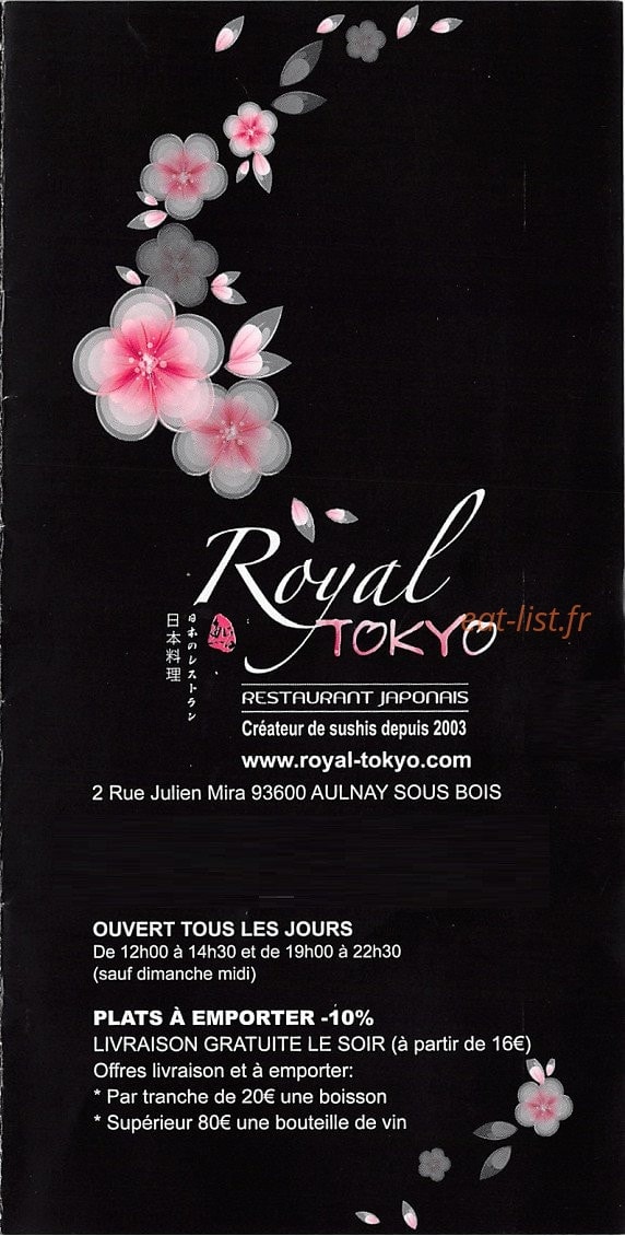 Royal Tokyo — carte page 1
