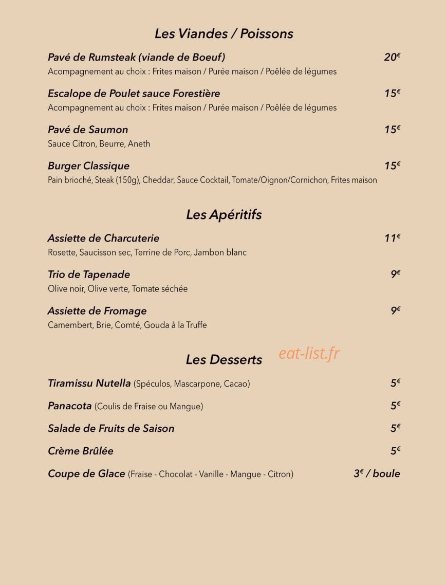 Stras’Bar — carte page 4
