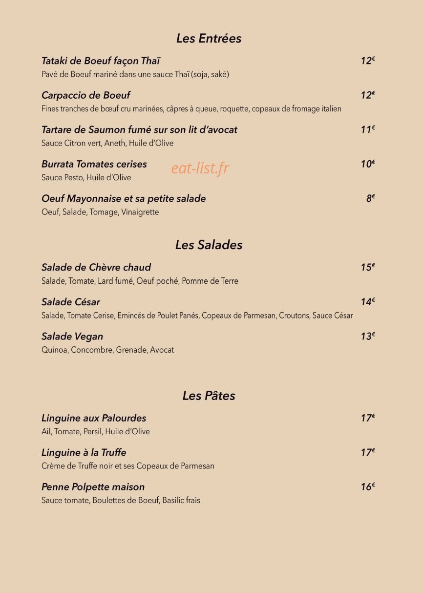 Stras’Bar — carte page 2