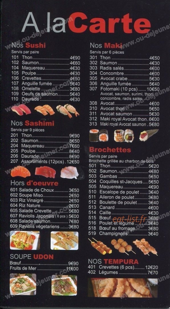 Sushi Kyo — carte page 3