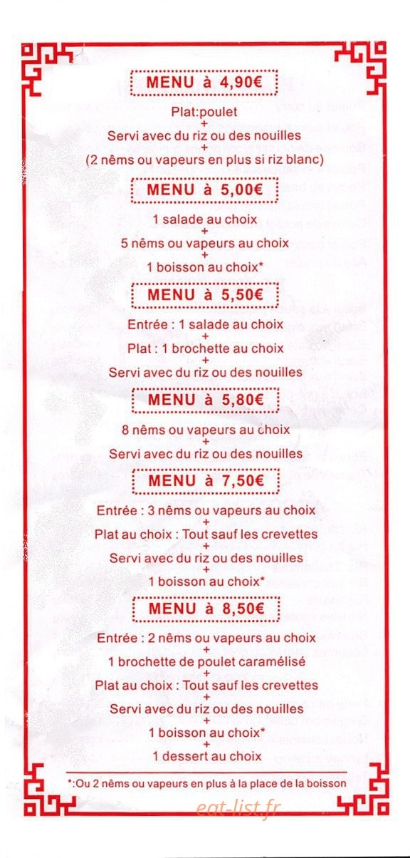 Aux saveurs de chine — carte page 4
