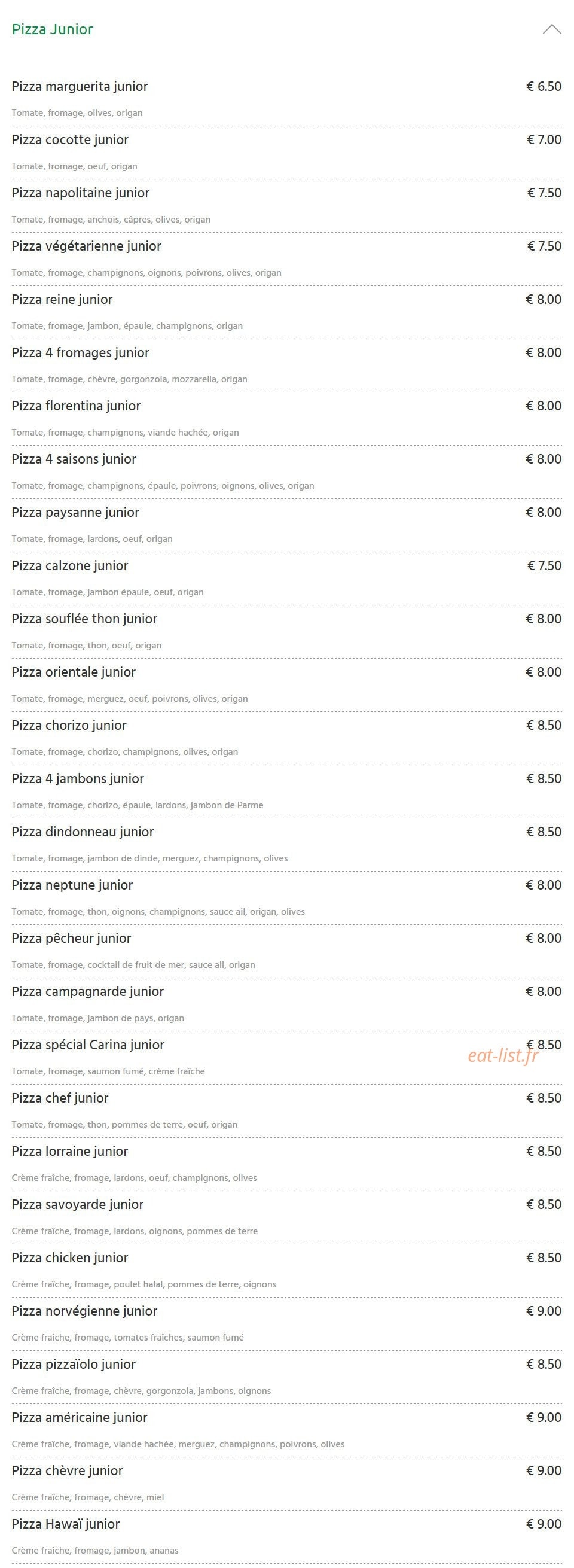 Casa Carina — carte page 4
