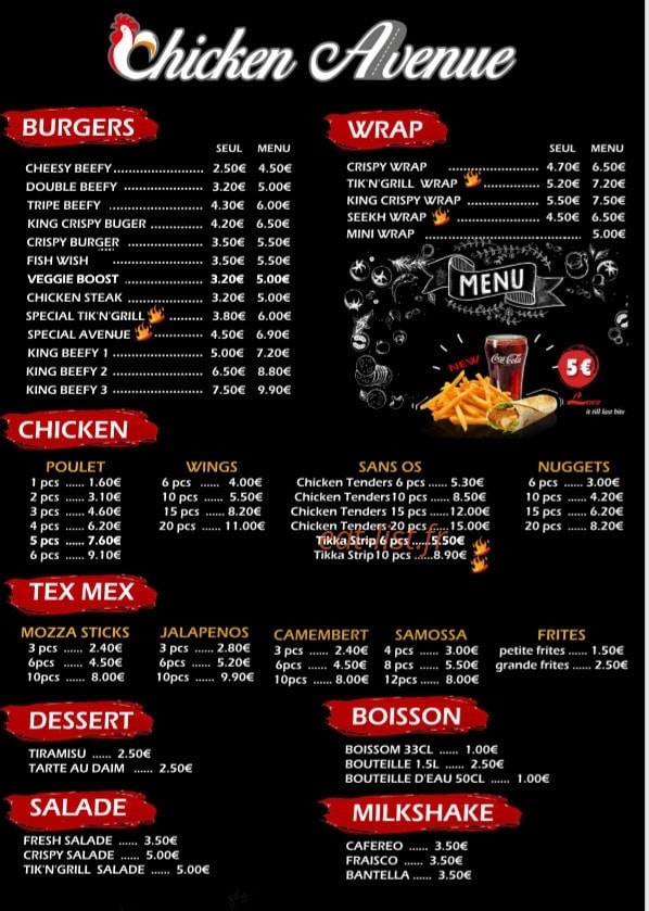 Chicken Avenue — carte page 3