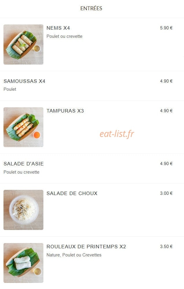 Dare Wok — carte page 1