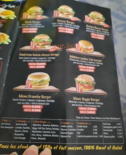 Frenchy Food Factory — carte page 3