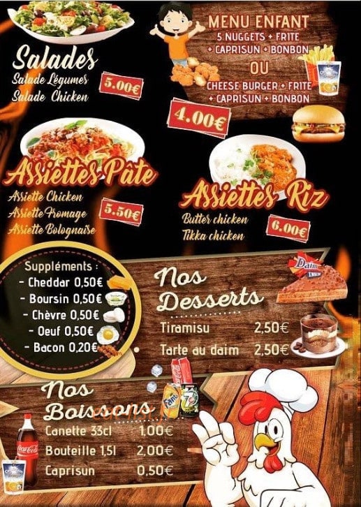 O'Pacha Chicken — carte page 4