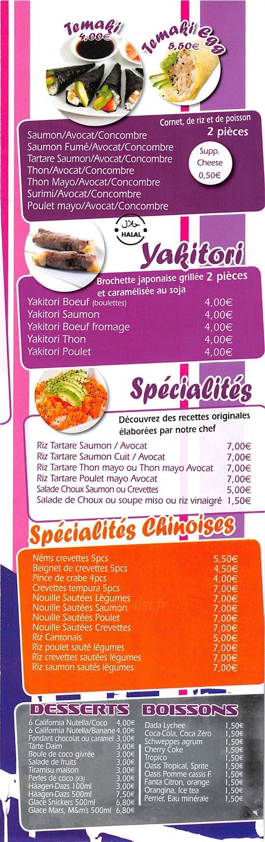 Sushi Street — carte page 3