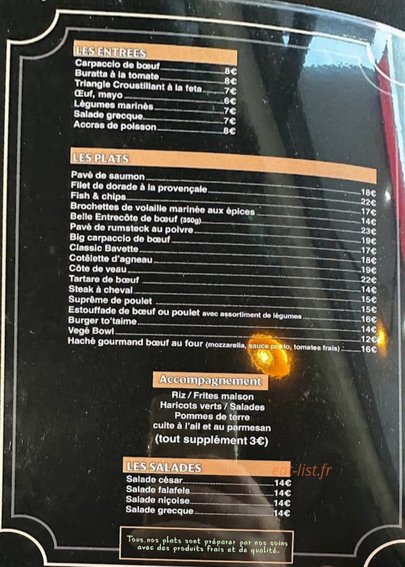 To'taime — carte page 1