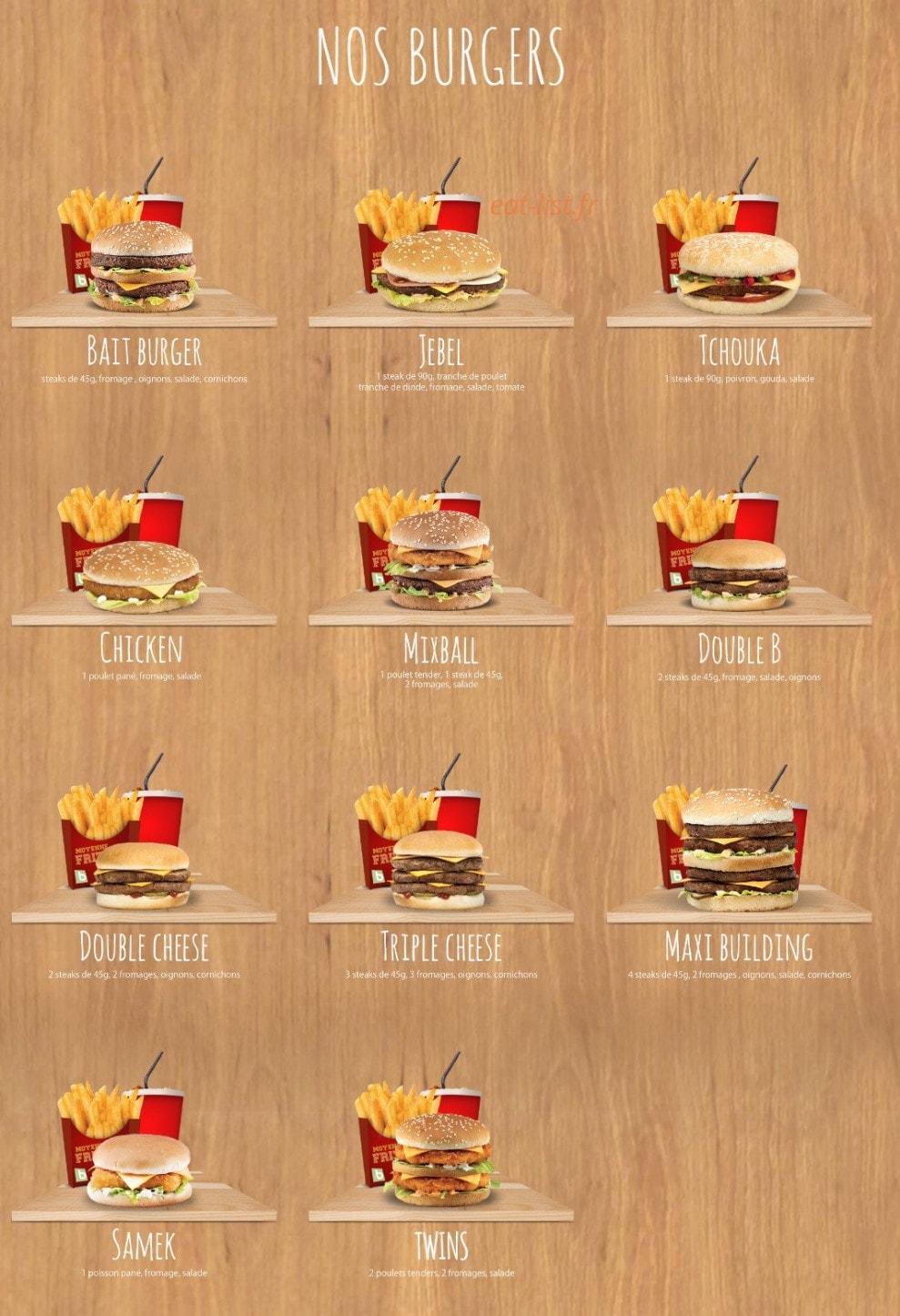 Bait Burger — carte page 1