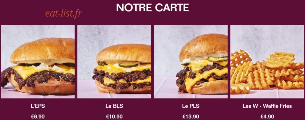Bat Les Steaks — carte page 1