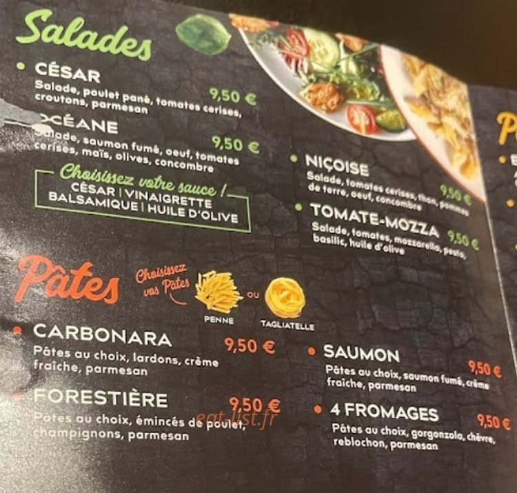 Be Food — carte page 2