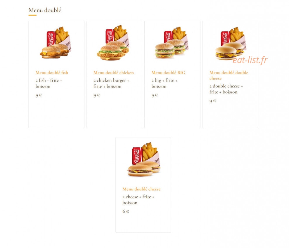 Chicken Grill — carte page 2